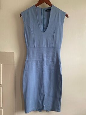 Powder Blue Bodycon Sheath Dress